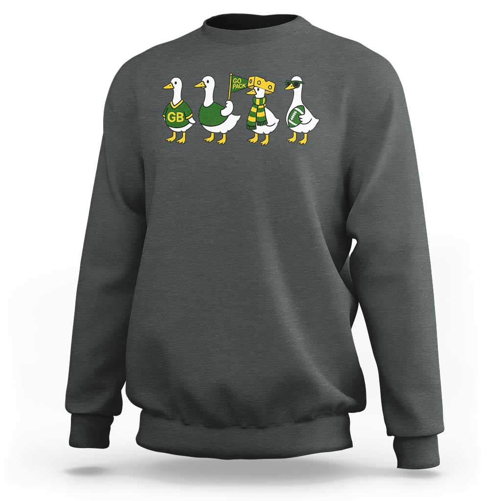 Vintage Green Bay Goose Sweatshirt Funny Silly Gooses Football - Wonder Print Shop