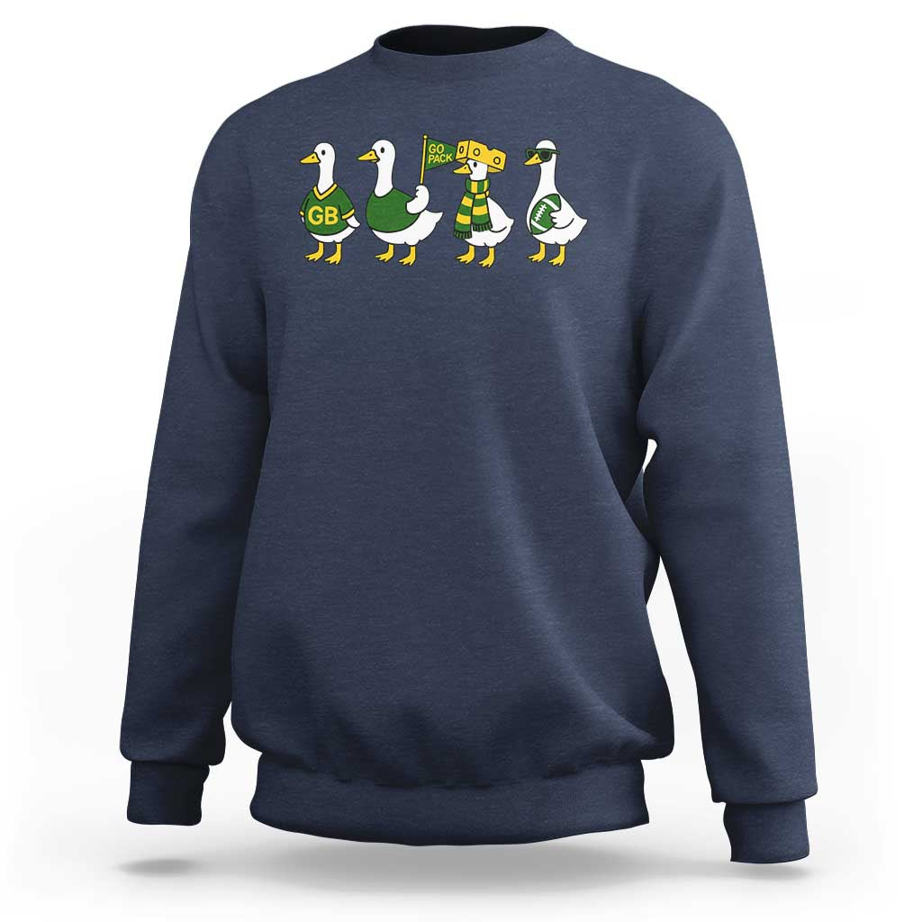 Vintage Green Bay Goose Sweatshirt Funny Silly Gooses Football - Wonder Print Shop