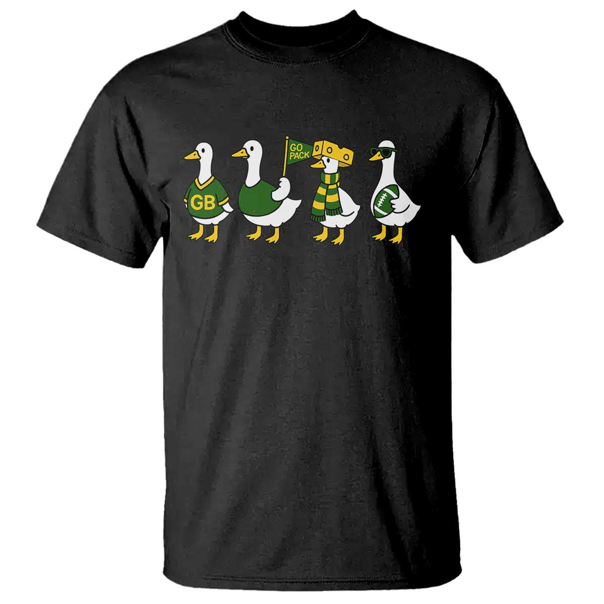 Vintage Green Bay Goose T Shirt Funny Silly Gooses Football - Wonder Print Shop