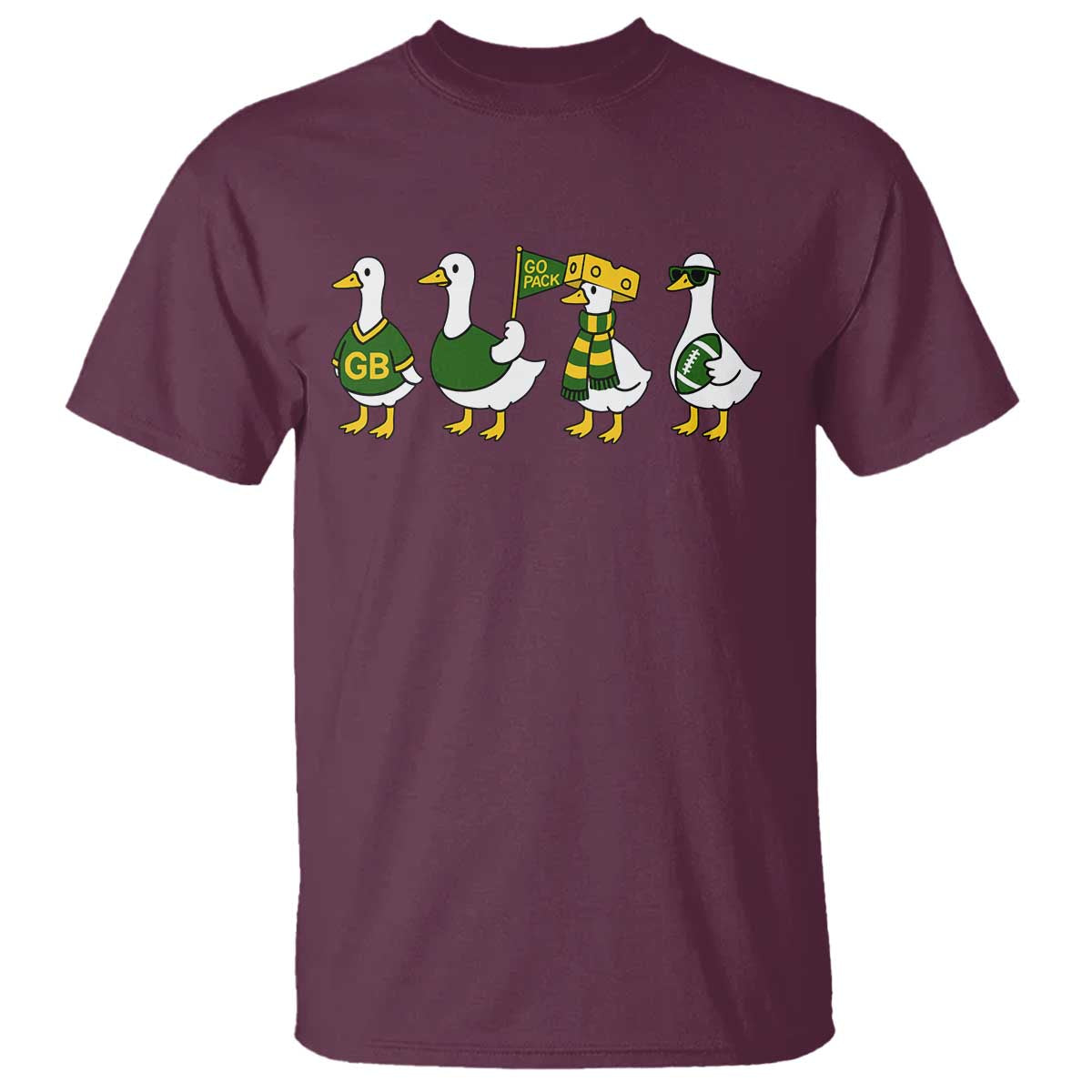 Vintage Green Bay Goose T Shirt Funny Silly Gooses Football - Wonder Print Shop