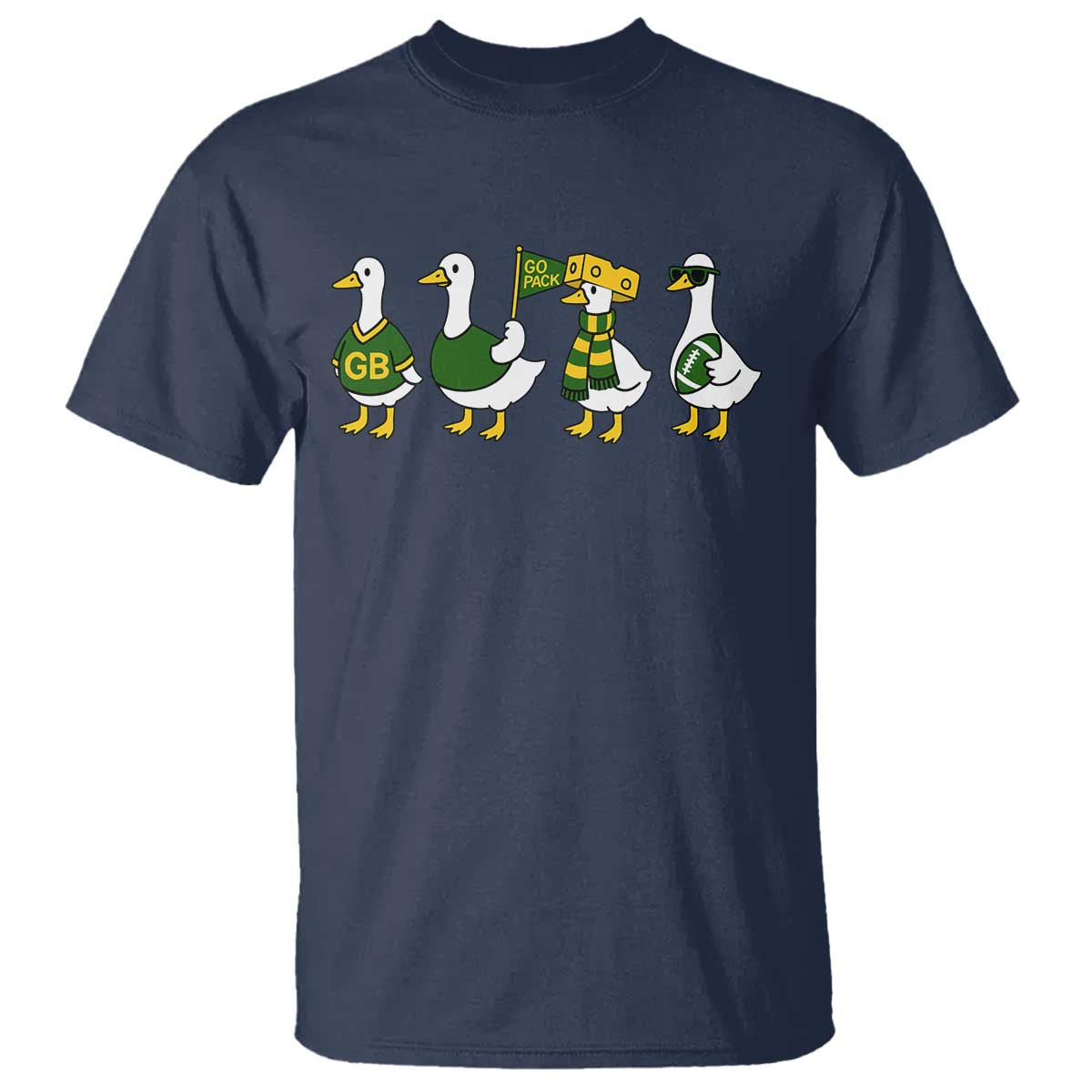 Vintage Green Bay Goose T Shirt Funny Silly Gooses Football - Wonder Print Shop