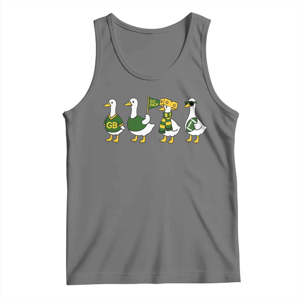 Vintage Green Bay Goose Tank Top Funny Silly Gooses Football - Wonder Print Shop