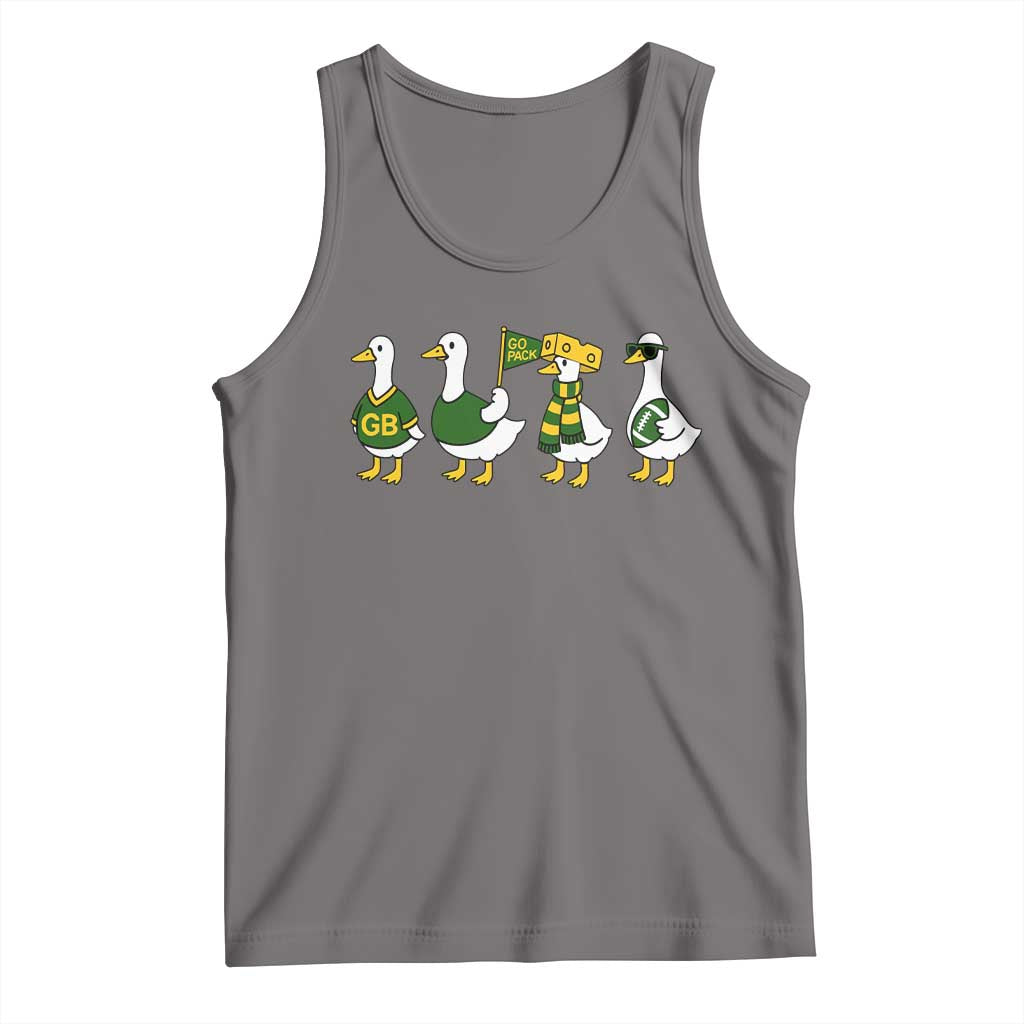 Vintage Green Bay Goose Tank Top Funny Silly Gooses Football - Wonder Print Shop