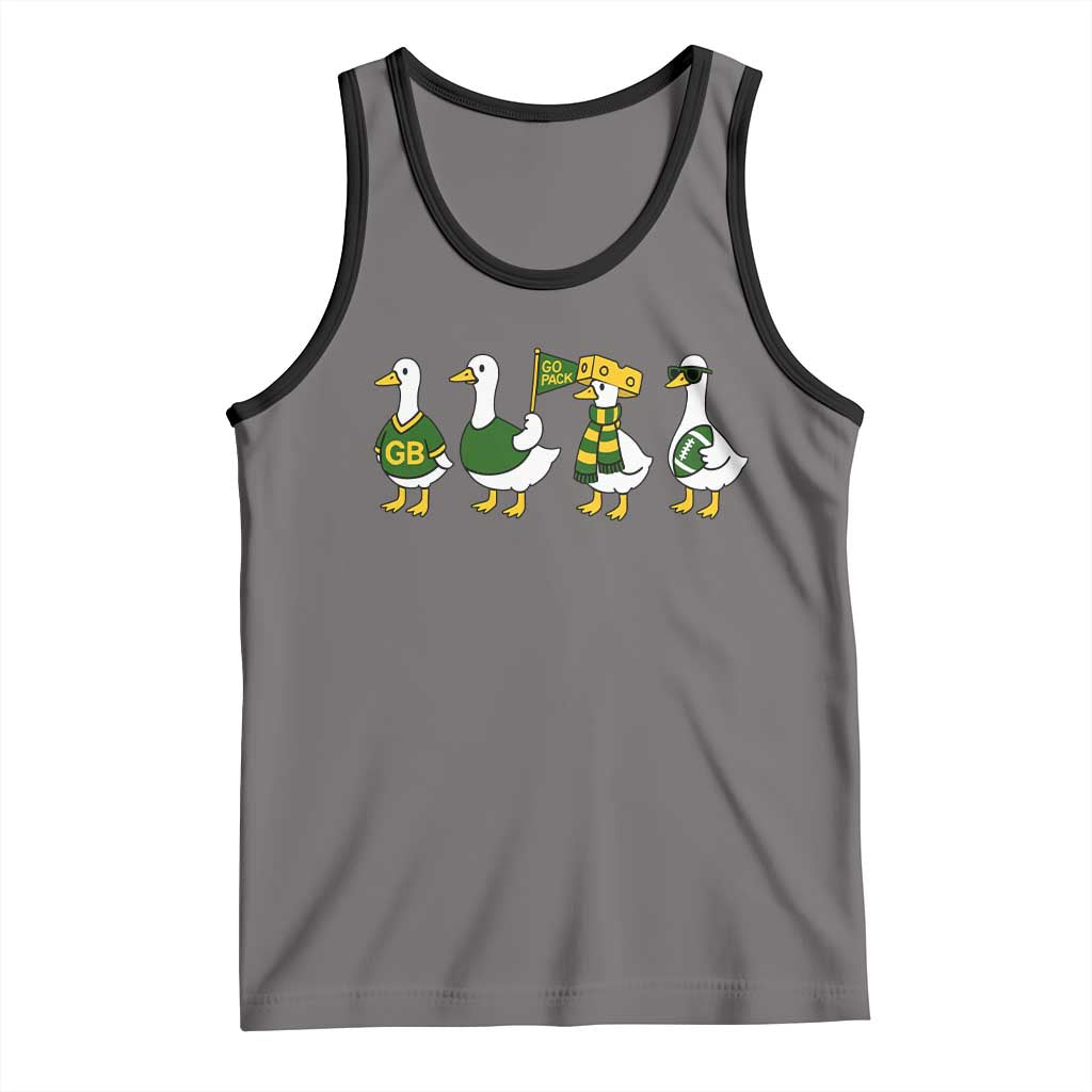 Vintage Green Bay Goose Tank Top Funny Silly Gooses Football - Wonder Print Shop