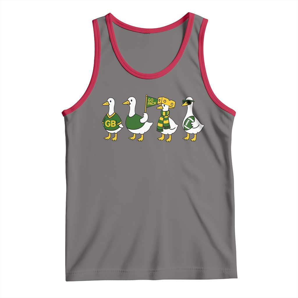 Vintage Green Bay Goose Tank Top Funny Silly Gooses Football - Wonder Print Shop