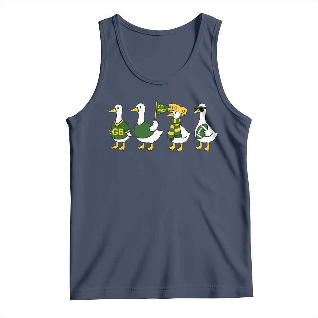 Vintage Green Bay Goose Tank Top Funny Silly Gooses Football - Wonder Print Shop