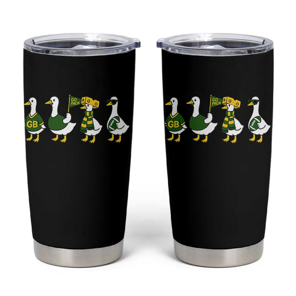 Vintage Green Bay Goose Tumbler Cup Funny Silly Gooses Football - Wonder Print Shop