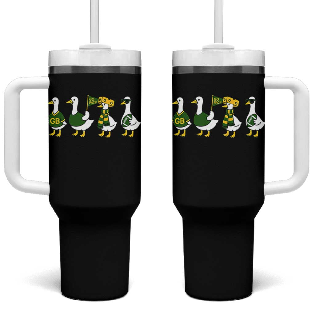 Vintage Green Bay Goose Tumbler With Handle Funny Silly Gooses Football - Wonder Print Shop
