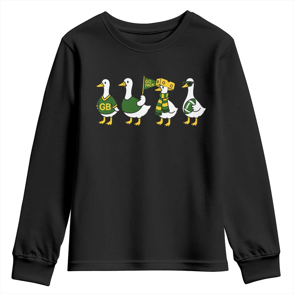 Vintage Green Bay Goose Youth Sweatshirt Funny Silly Gooses Football - Wonder Print Shop