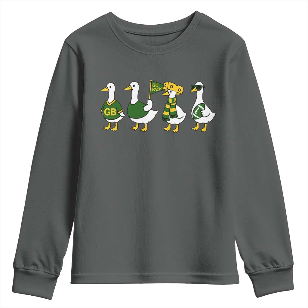 Vintage Green Bay Goose Youth Sweatshirt Funny Silly Gooses Football - Wonder Print Shop