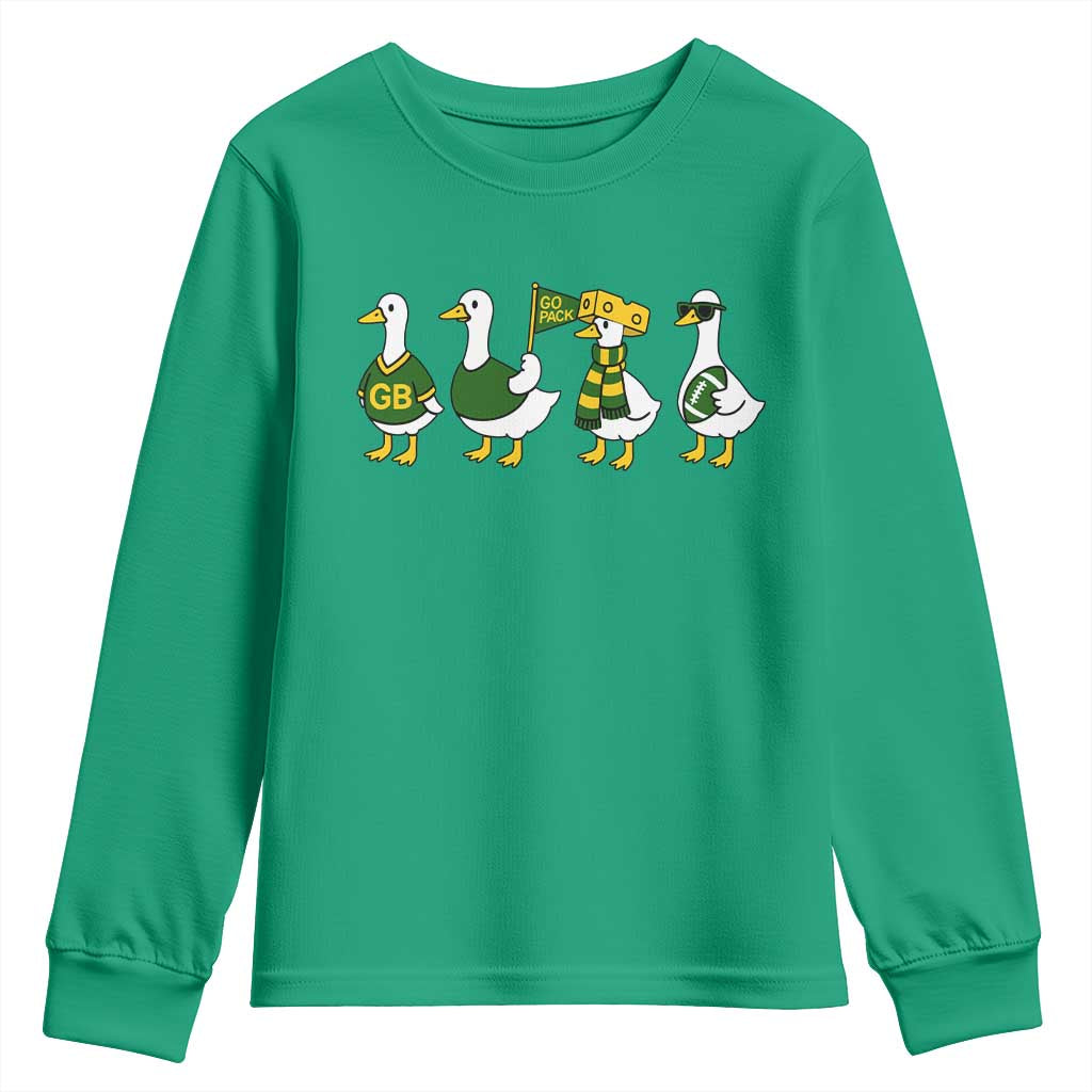 Vintage Green Bay Goose Youth Sweatshirt Funny Silly Gooses Football - Wonder Print Shop