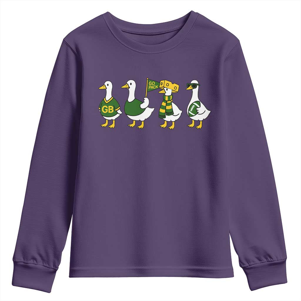 Vintage Green Bay Goose Youth Sweatshirt Funny Silly Gooses Football - Wonder Print Shop
