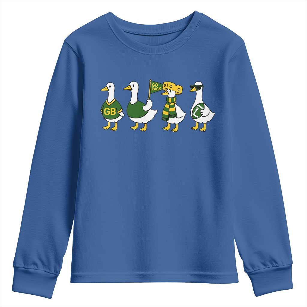 Vintage Green Bay Goose Youth Sweatshirt Funny Silly Gooses Football - Wonder Print Shop