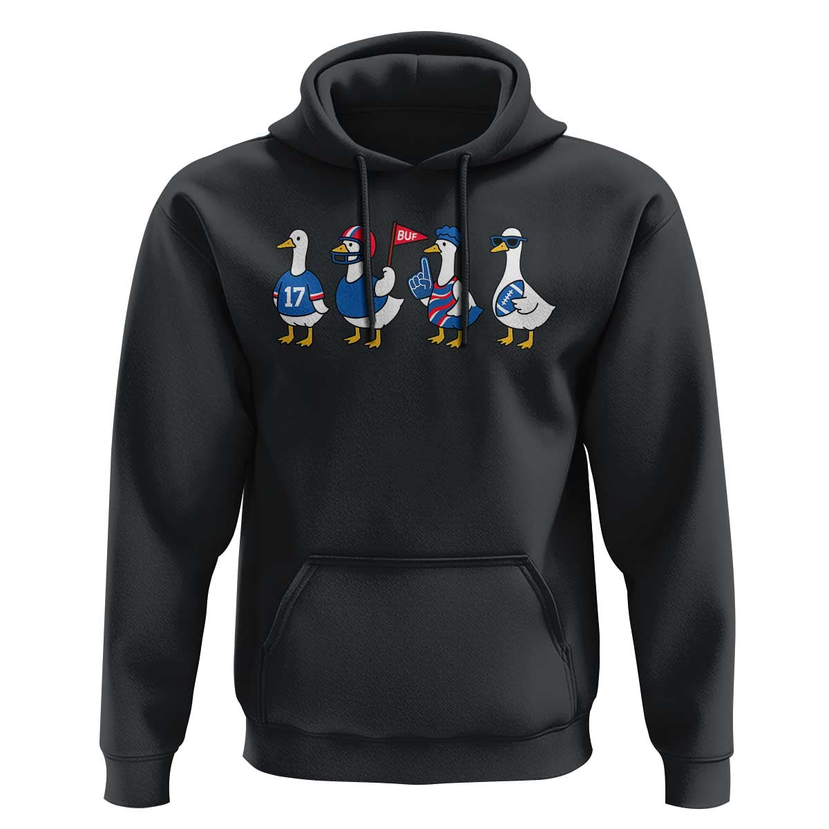 Buffalo Goose Hoodie Funny Bills Fan Silly Gooses - Wonder Print Shop