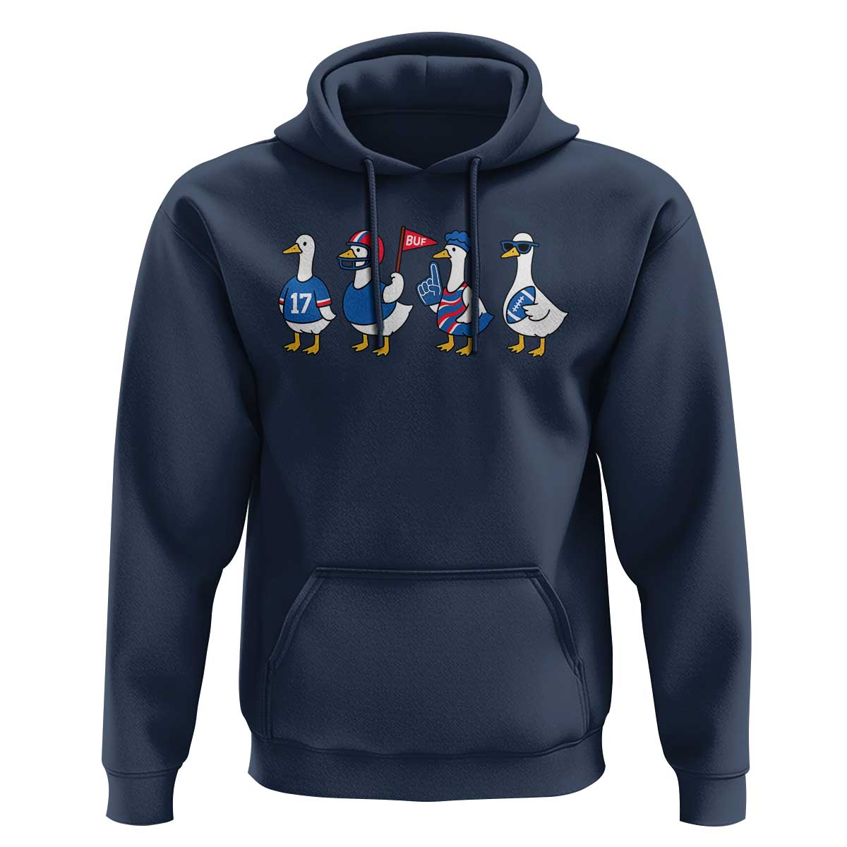 Buffalo Goose Hoodie Funny Bills Fan Silly Gooses - Wonder Print Shop