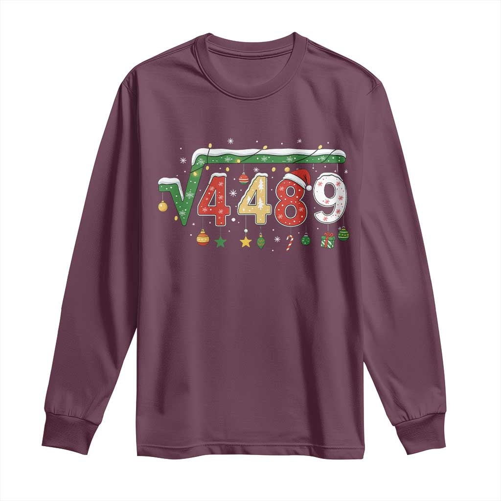 Math 67 Meme Funny Six Seven Funny Christmas Long Sleeve Shirt Funny Math Teacher Teen Slang Boys Kids Xmas Pajamas - Wonder Print Shop