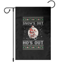 Funny Santa Christmas Garden Flag Snows Out Hos Out Ugly Xmas - Wonder Print Shop