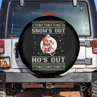 Funny Santa Christmas Spare Tire Cover Snows Out Hos Out Ugly Xmas - Wonder Print Shop