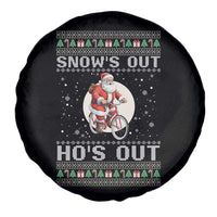 Funny Santa Christmas Spare Tire Cover Snows Out Hos Out Ugly Xmas - Wonder Print Shop