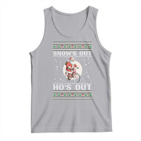 Funny Santa Christmas Tank Top Snows Out Hos Out Ugly Xmas - Wonder Print Shop