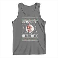 Funny Santa Christmas Tank Top Snows Out Hos Out Ugly Xmas - Wonder Print Shop
