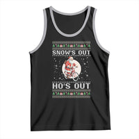 Funny Santa Christmas Tank Top Snows Out Hos Out Ugly Xmas - Wonder Print Shop