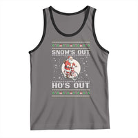 Funny Santa Christmas Tank Top Snows Out Hos Out Ugly Xmas - Wonder Print Shop