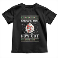 Funny Santa Christmas Toddler T Shirt Snows Out Hos Out Ugly Xmas - Wonder Print Shop
