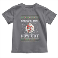 Funny Santa Christmas Toddler T Shirt Snows Out Hos Out Ugly Xmas - Wonder Print Shop