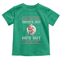 Funny Santa Christmas Toddler T Shirt Snows Out Hos Out Ugly Xmas - Wonder Print Shop