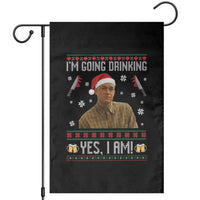 Charlie Hunnam Ed Gein Ugly Christmas Garden Flag Monster Movie I'm Going Drinking - Wonder Print Shop