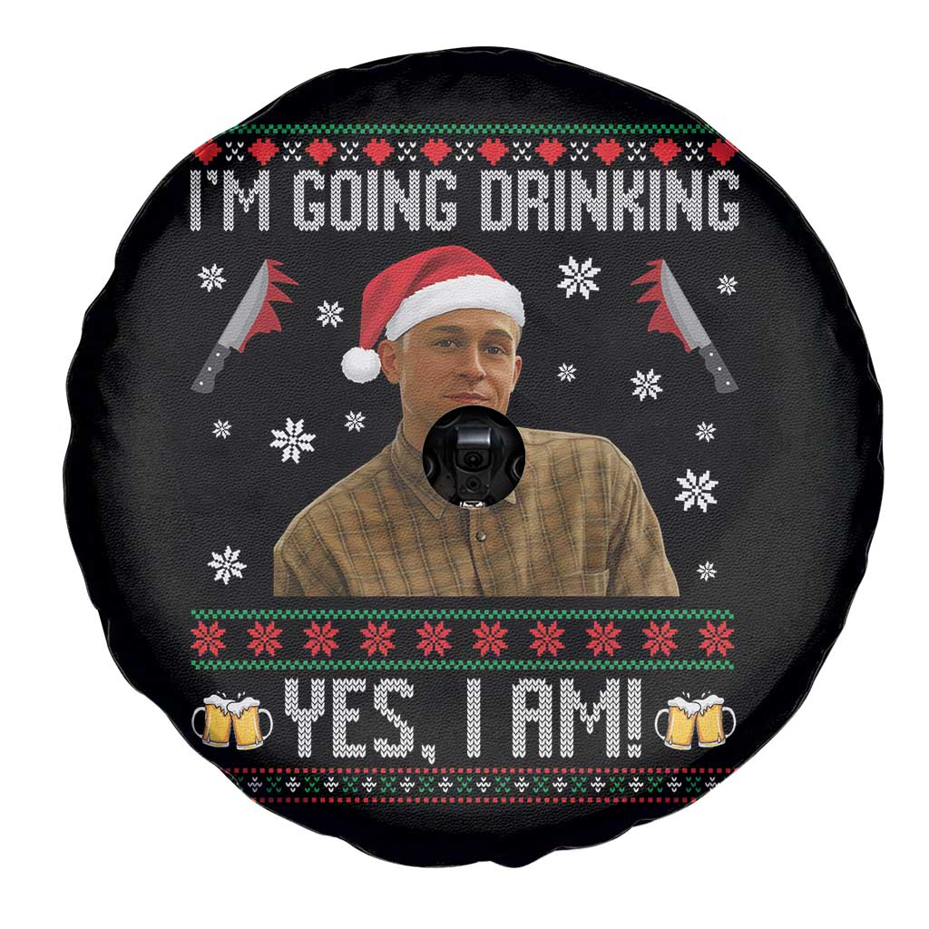 Charlie Hunnam Ed Gein Ugly Christmas Spare Tire Cover Monster Movie I'm Going Drinking - Wonder Print Shop