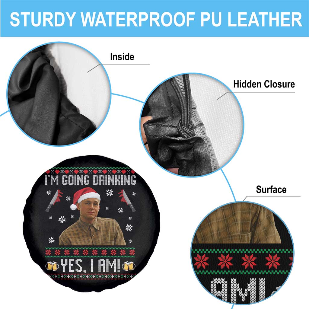 Charlie Hunnam Ed Gein Ugly Christmas Spare Tire Cover Monster Movie I'm Going Drinking - Wonder Print Shop