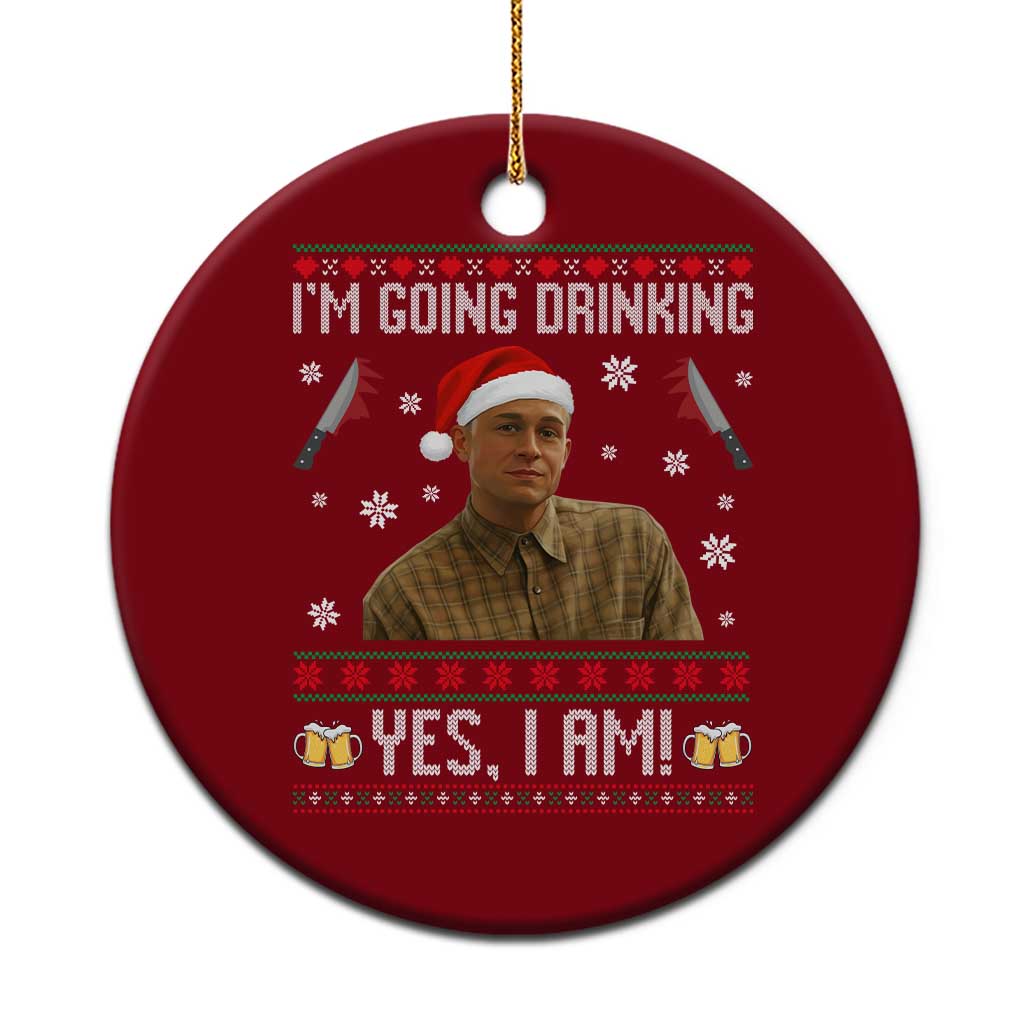 Charlie Hunnam Ed Gein Ugly Christmas Ceramic Ornament Monster Movie I'm Going Drinking - Wonder Print Shop