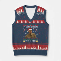 Charlie Hunnam Ed Gein Ugly Xmas V-Neck Knit Sweater Vest Monster Movie I'm Going Drinking - Wonder Print Shop