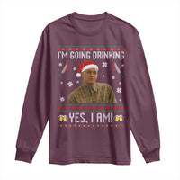 Charlie Hunnam Ed Gein Ugly Christmas Long Sleeve Shirt Monster Movie I'm Going Drinking - Wonder Print Shop