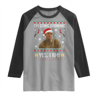 Charlie Hunnam Ed Gein Ugly Christmas Raglan Shirt Monster Movie I'm Going Drinking - Wonder Print Shop