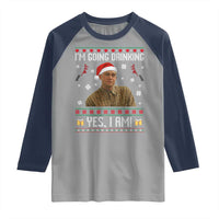 Charlie Hunnam Ed Gein Ugly Christmas Raglan Shirt Monster Movie I'm Going Drinking - Wonder Print Shop