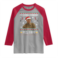 Charlie Hunnam Ed Gein Ugly Christmas Raglan Shirt Monster Movie I'm Going Drinking - Wonder Print Shop