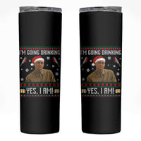 Charlie Hunnam Ed Gein Ugly Christmas Skinny Tumbler Monster Movie I'm Going Drinking - Wonder Print Shop