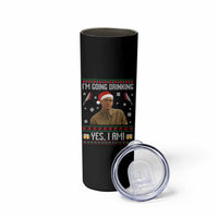 Charlie Hunnam Ed Gein Ugly Christmas Skinny Tumbler Monster Movie I'm Going Drinking - Wonder Print Shop
