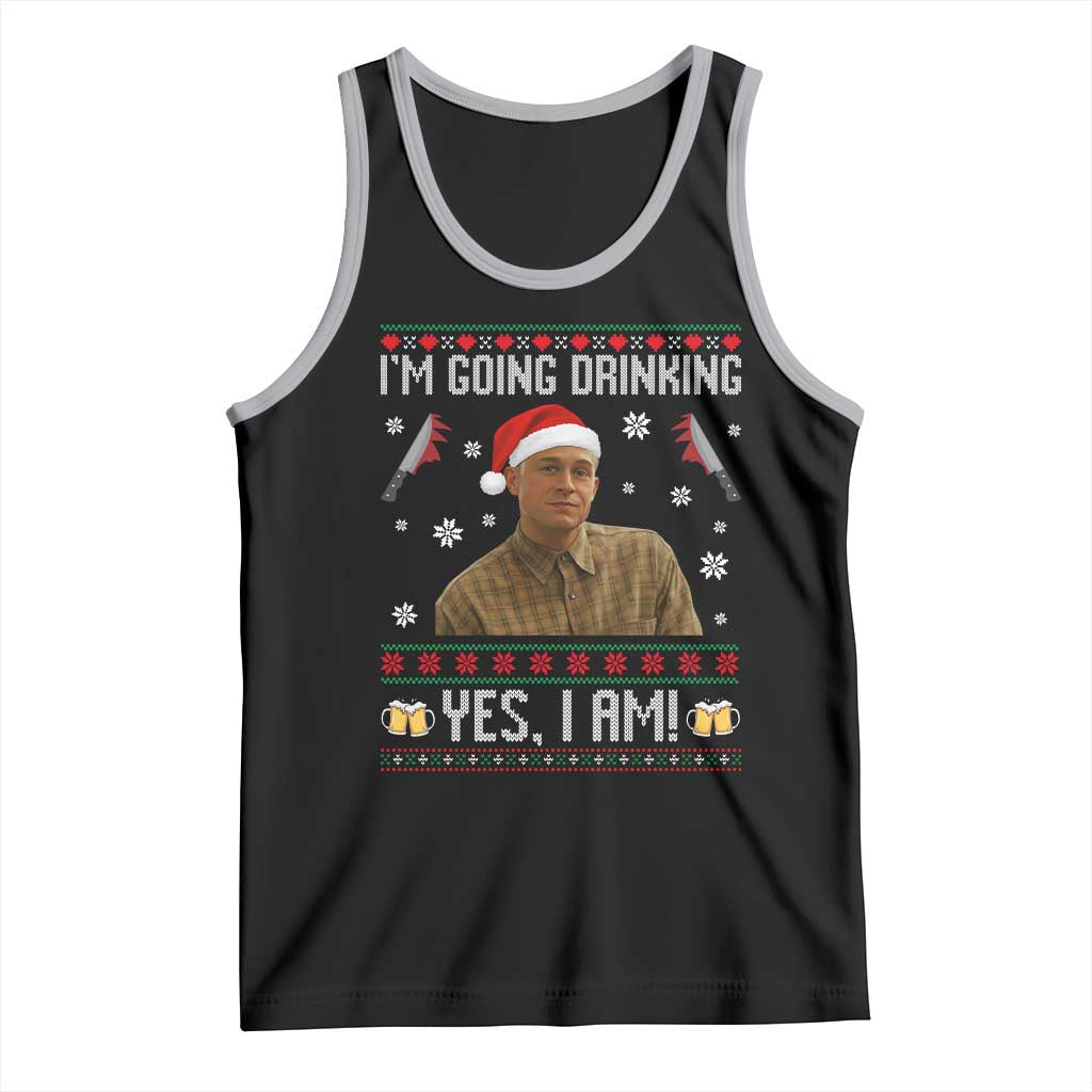 Charlie Hunnam Ed Gein Ugly Christmas Tank Top Monster Movie I'm Going Drinking - Wonder Print Shop