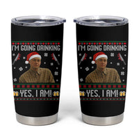 Charlie Hunnam Ed Gein Ugly Christmas Tumbler Cup Monster Movie I'm Going Drinking - Wonder Print Shop