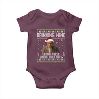 Charlie Hunnam Ed Gein Ugly Christmas Baby Onesie Funny Drinking Wine Eating These Sinful Cold Cuts - Wonder Print Shop
