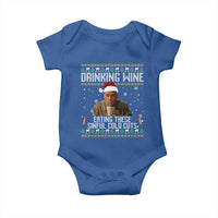 Charlie Hunnam Ed Gein Ugly Christmas Baby Onesie Funny Drinking Wine Eating These Sinful Cold Cuts - Wonder Print Shop