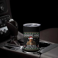 Charlie Hunnam Ed Gein Ugly Christmas Tumbler Cup Funny Drinking Wine Eating These Sinful Cold Cuts - Wonder Print Shop