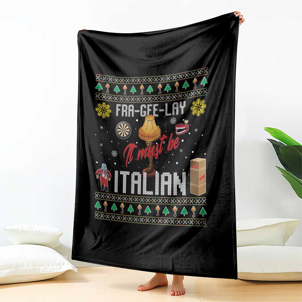 Leg Lamp Christmas Throw Blanket Funny Ugly Xmas Fra Gee Lay - Wonder Print Shop