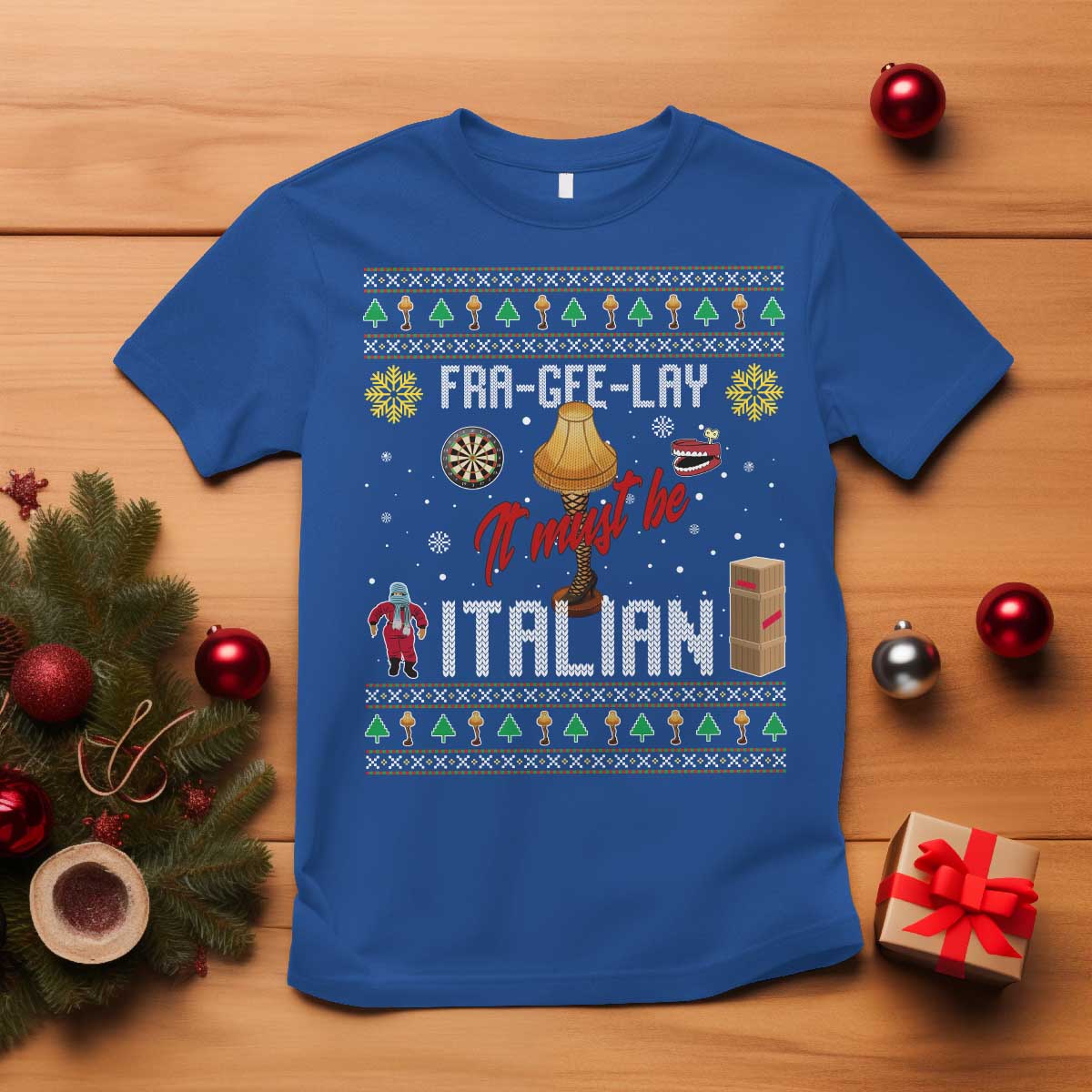 Leg Lamp Christmas T Shirt Funny Ugly Xmas Fra Gee Lay - Wonder Print Shop