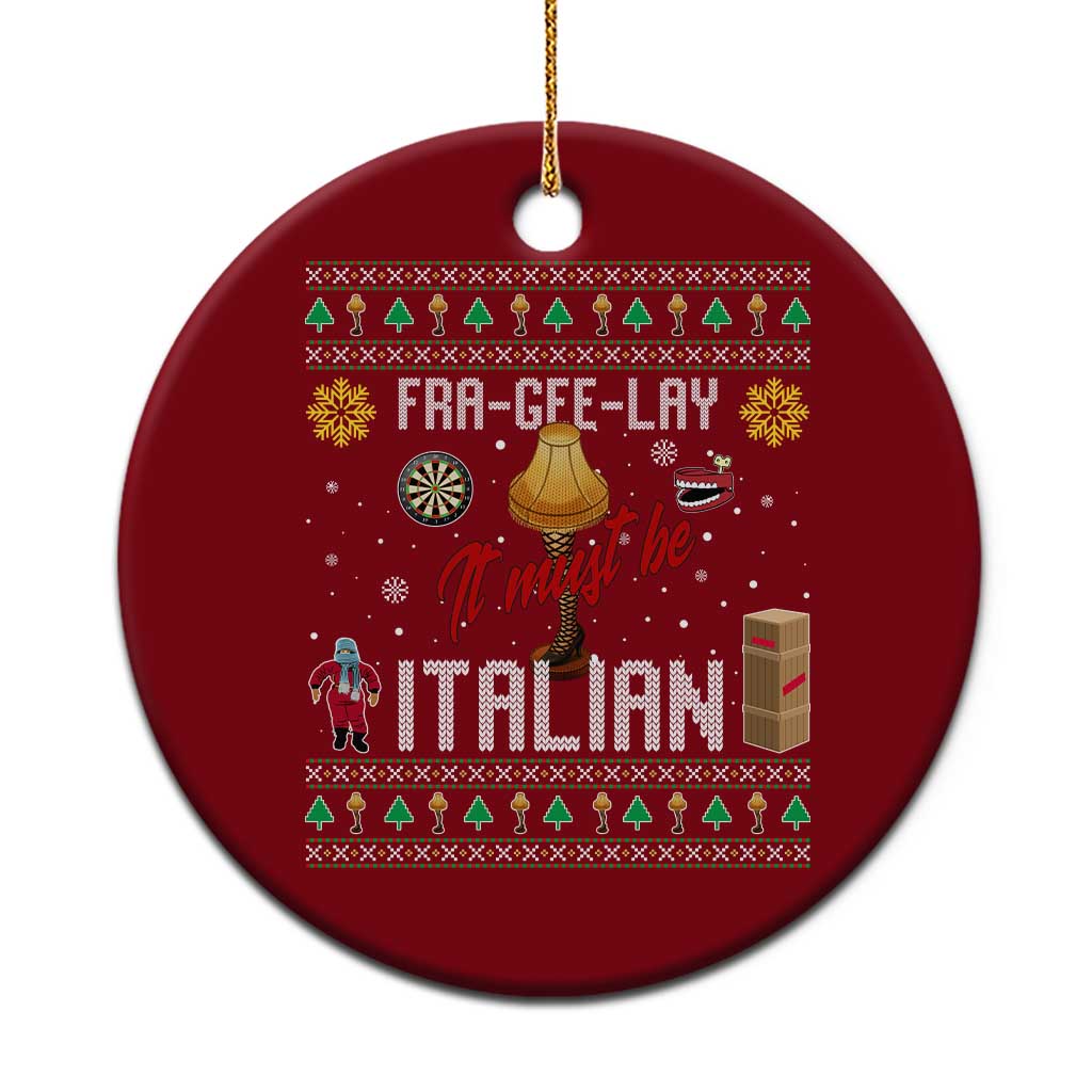 Leg Lamp Christmas Ceramic Ornament Funny Ugly Xmas Fra Gee Lay - Wonder Print Shop