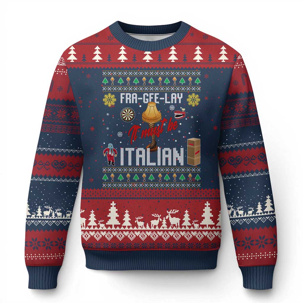 Leg Lamp Xmas Ugly Christmas Sweater Funny Ugly Xmas Fra Gee Lay - Wonder Print Shop